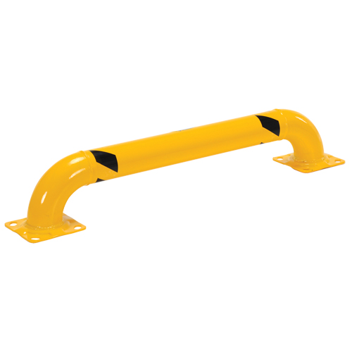 Low Profile Rack Guards, 4' W x 0.75' H, Yellow Nassau Supply