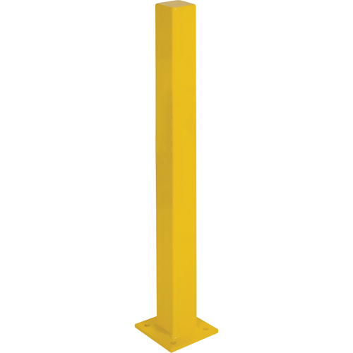 Heavy-Duty Bollards, Steel, 48" H x 4" W, Yellow Nassau Supply