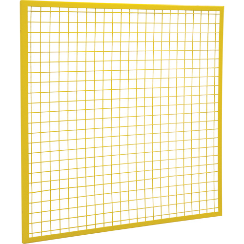 Wire Mesh Partition Components - Panels, 4' H x 4' W, Yellow Nassau Supply