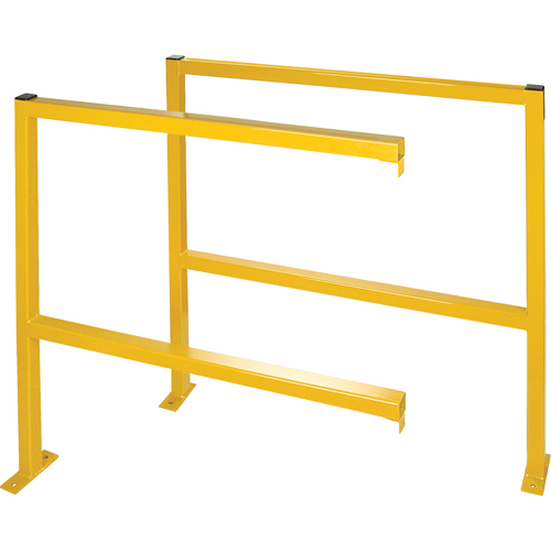 Perimeter Guards - Tubular Style, 48" W x 49-1/2" H, Yellow Nassau Supply