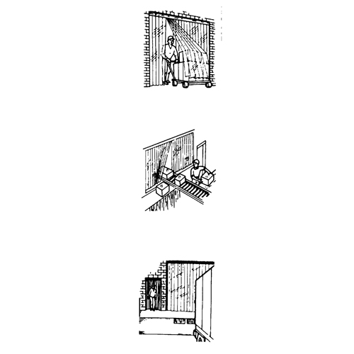 Strip Curtain Doors, 4' x 7' Door Opening, 8" Strip Width, 0.080" Strip Thickness Nassau Supply