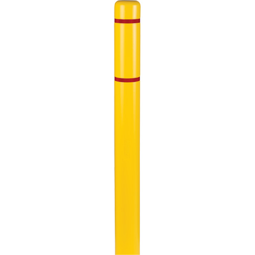 Polyethylene Bollard Covers, 4-1/2" Dia. x 64" L, Yellow Nassau Supply