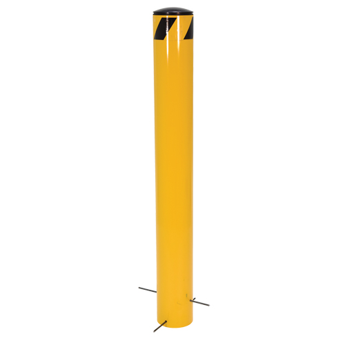 Pour-In-Place Bollards, Steel, 36-1/2" H x 5-9/16" W, Yellow Nassau Supply