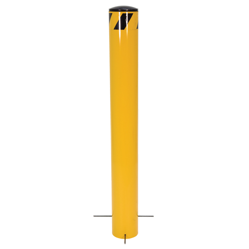 Pour-In-Place Bollards, Steel, 36-1/2" H x 5-9/16" W, Yellow Nassau Supply