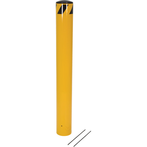 Bornes &agrave; couler, Acier, 48-1/2" h x 5-9/16" la, Jaune Nassau Supply