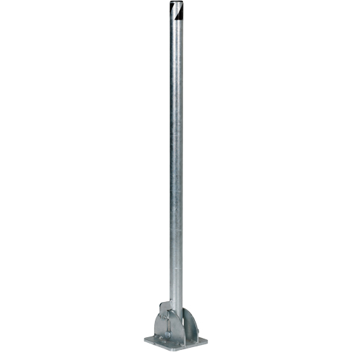 Butoirs repliables, Acier, 42" h x 1-3/4" la, Argent Nassau Supply