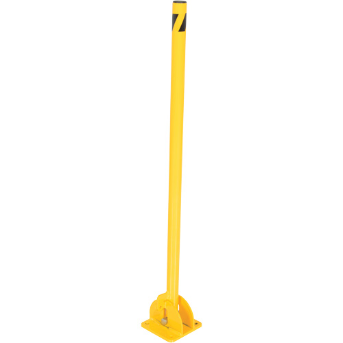 Butoirs repliables, Acier, 42" h x 1-3/4" la, Jaune Nassau Supply