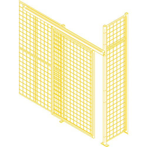 Composantes pour partitions & cloisons grillag&eacute;es - Portes coulissantes, 4' la x 8' h Nassau Supply