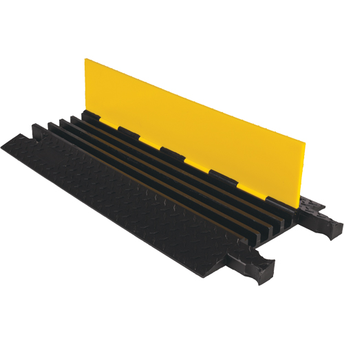Protecteur de c&acirc;ble robuste Yellow Jacket, 4 canaux, 36" lo x 17,5" la x 2" h Nassau Supply