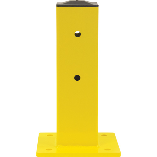 Single Guard Rail Post, Steel, 5" L x 17" H, Safety Yellow Nassau Supply