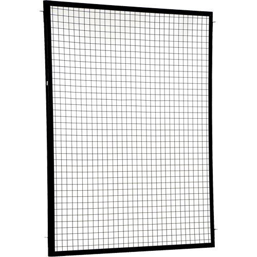 Adjustable Perimeter Guard Panel, 6' H x 5' W, Black Nassau Supply