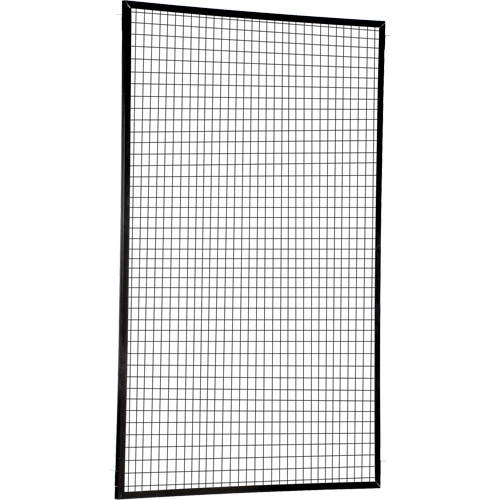 Adjustable Perimeter Guard Panel, 8' H x 5' W, Black Nassau Supply