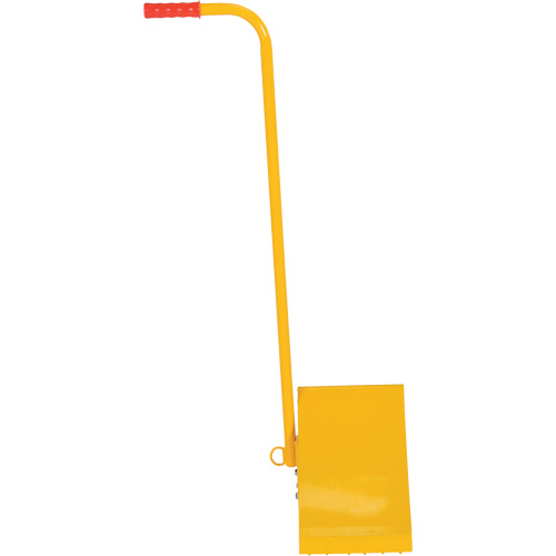 Cale de roue avec poign&eacute;e ergonomique, Acier, Jaune, 8" la x 10-3/4" p x 9-1/8" h Nassau Supply