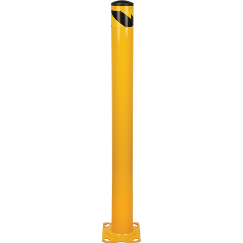 Bollard, Steel, 48" H x 4-1/2" W, Yellow Nassau Supply