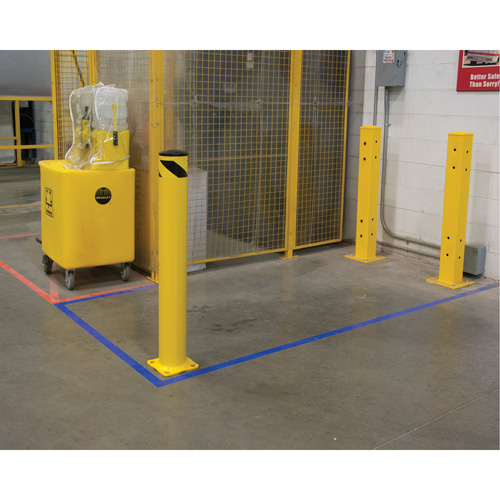 Butoir de s&eacute;curit&eacute;, Acier, 42" h x 5-1/2" la, Jaune Nassau Supply