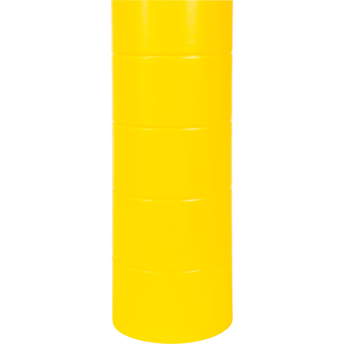Capuchon en poly&eacute;thyl&egrave;ne pour borne de protection, 6-5/8" dia. x 60" l, Rouge/Jaune Nassau Supply