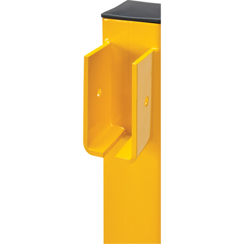 Poteau de coin pour garde-corps l&eacute;gers, Acier, 42" h, Jaune s&eacute;curit&eacute; OSHA Nassau Supply