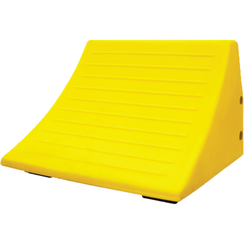 70 Ton Large Equipment Wheel Chock with Handle, Urethane, Yellow Nassau Supply