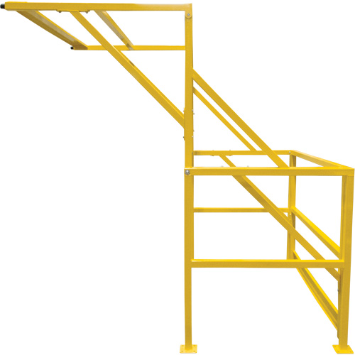 Mezzanine Safety Gate, 70" L x 77" H, 78" Raised, Yellow Nassau Supply