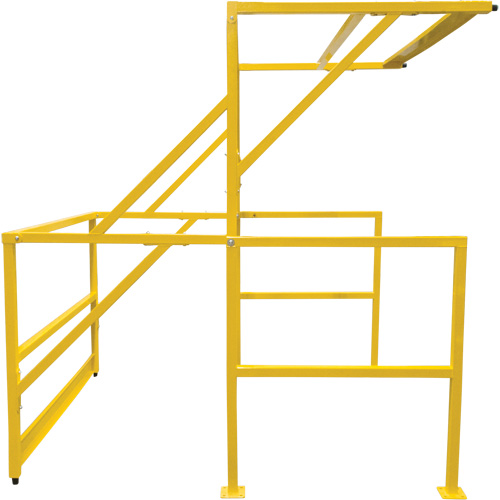 Mezzanine Safety Gate, 70" L x 77" H, 78" Raised, Yellow Nassau Supply