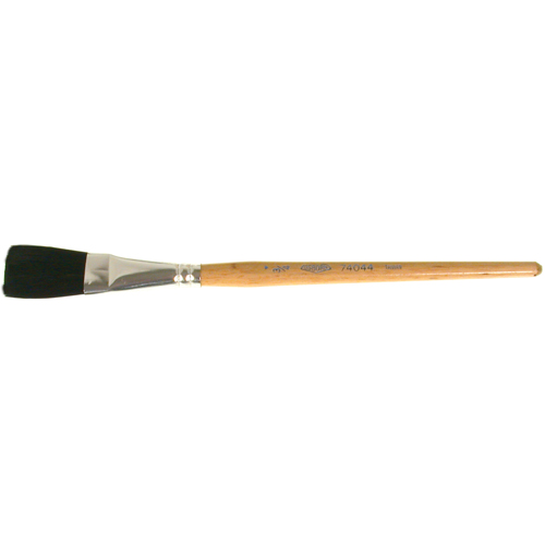Pinceau une passe, Largeur de la brosse de 3/4", Soie de bœuf, Manche &agrave; Bois Nassau Supply
