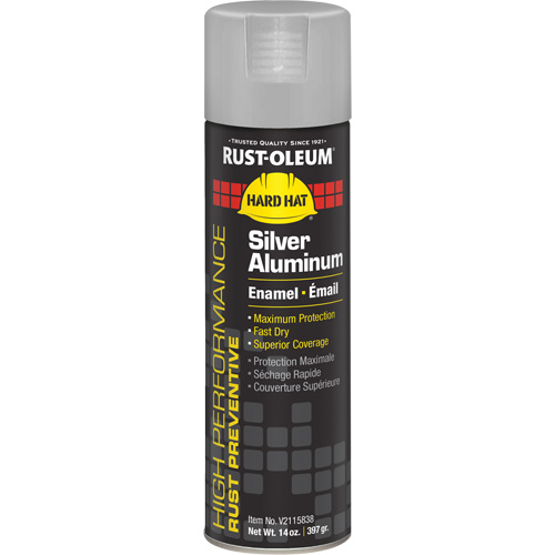 Peinture-&eacute;mail en a&eacute;rosol syst&egrave;me V2100, Aluminium argent, Brillant, 14 oz, Canette a&eacute;rosol Nassau Supply