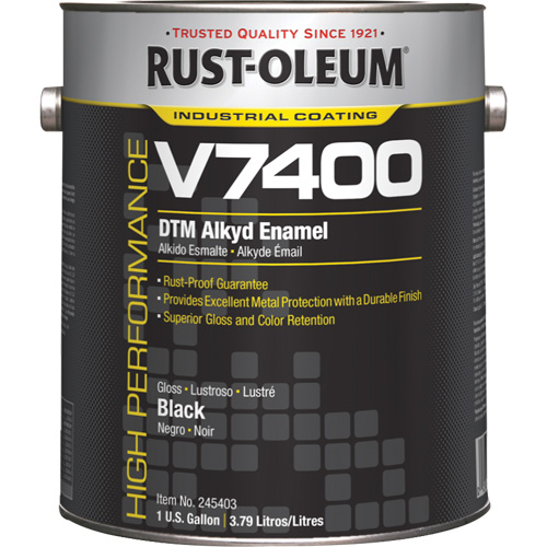 Peinture d&eacute;mail DMT alkyde V7400 System 340 &agrave; haut rendement, Noir, Tr&egrave;s brillant, Gallon Nassau Supply