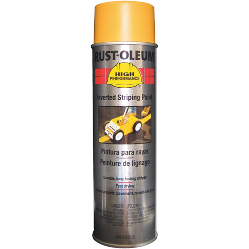Peinture de traçage en a&eacute;rosol syst&egrave;me 2300 haute performance applicable en position invers&eacute;e, Jaune, 18 oz, Canette a&eacute;rosol Nassau Supply