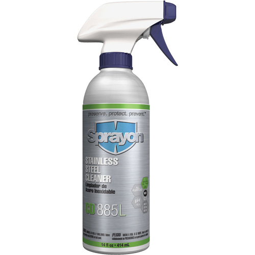 Nettoyant pour acier inoxydable CD885, 14 oz/414 ml, Bouteille &agrave; g&acirc;chette Nassau Supply