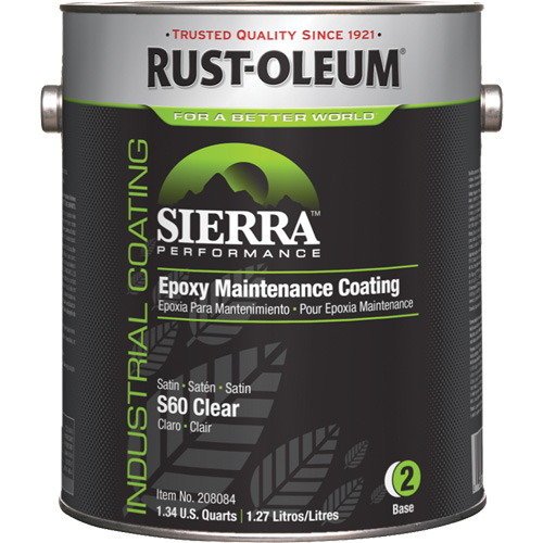 Sierra S60 Water-Based Epoxy Maintenance Coating Part 2 Base, Gallon, Clear Nassau Supply