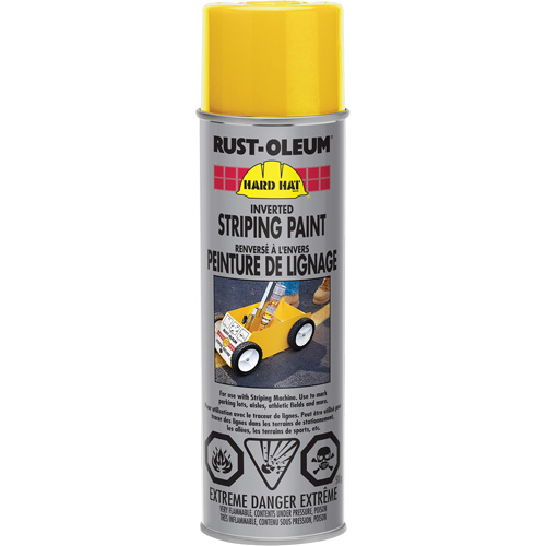 Peinture de lignage en a&eacute;rosol, Jaune, Canette a&eacute;rosol Nassau Supply