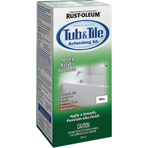 Specialty Tub & Tile Refinishing Paint, 920 ml, Kit, White Nassau Supply