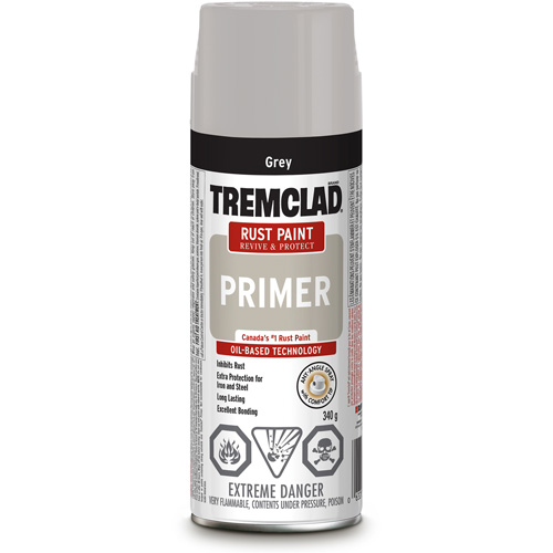 Tremclad&reg; Rust Primer Spray, Grey, Very Flat, Aerosol Can Nassau Supply