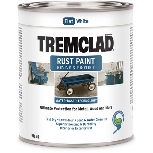 Peinture antirouille &agrave; base d'eau Tremclad, 946 ml, Canette, Blanc Nassau Supply