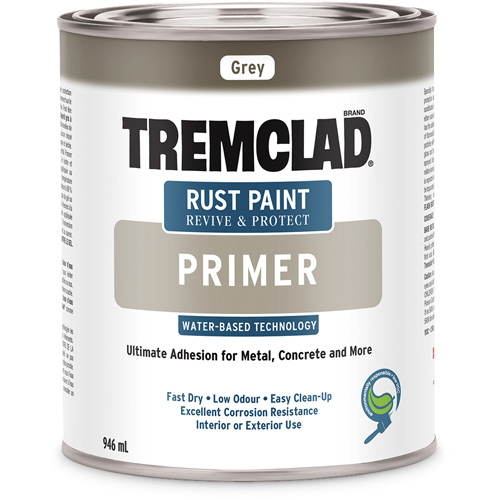 Appr&ecirc;t antirouille &agrave; base d'eau Tremclad, 946 ml, Canette, Gris Nassau Supply