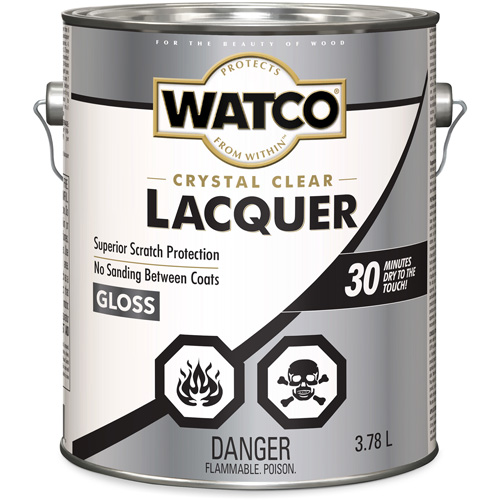 Watco&reg; Lacquer Wood Finish, 3.78 L, Clear, Gloss Nassau Supply
