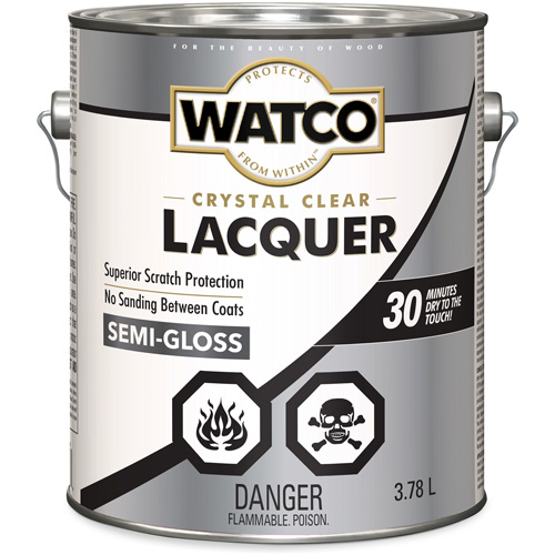 Watco&reg; Lacquer Wood Finish, 3.78 L, Clear, Semi-Gloss Nassau Supply