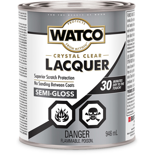 Watco&reg; Lacquer Wood Finish, 946 ml, Clear, Semi-Gloss Nassau Supply