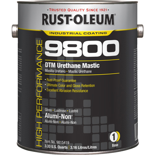 Syst&egrave;me de mastic &agrave; lur&eacute;thane 9800 DTM, 1 gal., Alumi-Non, Brillant Nassau Supply