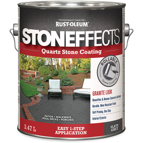 Rev&ecirc;tement &agrave; base de pierre de quartz Stoneffects, 3,78 L, &agrave; l'eau, Textur&eacute;, Gris Nassau Supply
