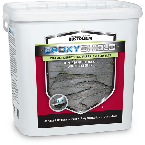 Mat&eacute;riau de remplissage de d&eacute;pression et de nivellement pour asphalte EpoxyShield, Seau, Noir Nassau Supply