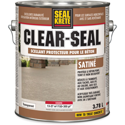 Seal-Krete&reg; Protective Sealer, 3.78 L, Urethane-Based, Satin, Clear Nassau Supply