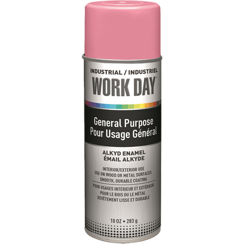 Peinture industrielle Work Day, Rose, Brillant, 10 oz, Canette a&eacute;rosol Nassau Supply