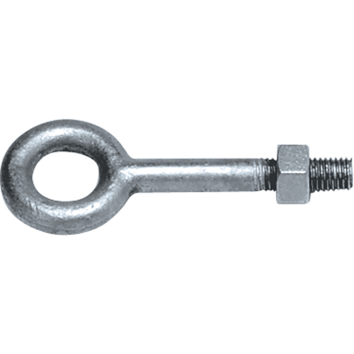 Eye Bolts, 3/8" Dia., 4-1/2" L, Galvanized, 1200 lbs. (0.6 tons) Capacity Nassau Supply
