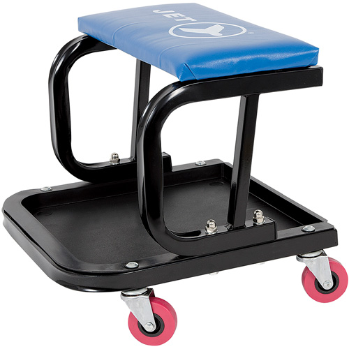 JMS-641A Mechanic's Roller Seat, Vinyl, Blue, 300 lbs. Capacity Nassau Supply