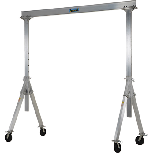 Adjustable Aluminum Gantry Crane, 10' L, 2000 lbs. (1 tons) Capacity Nassau Supply