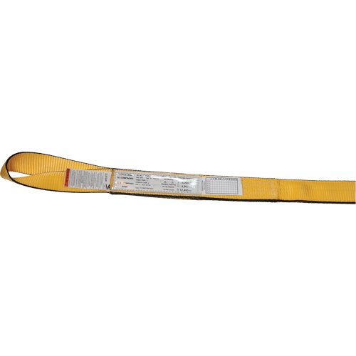 &eacute;lingues de levage en nylon, Pli Double, Oeillets renvers&eacute;s, Type 4, 3" la x 3' lo, Limite de charge verticale 8800 lb Nassau Supply