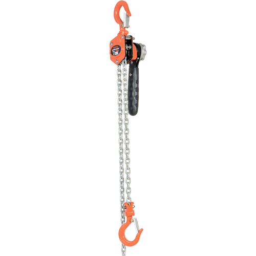 Mini Lever Hoist, 10' Lift, 500 lbs. (0.25 tons) Capacity, Steel Chain Nassau Supply