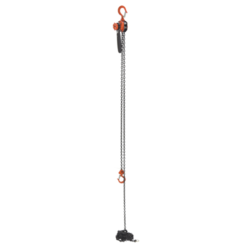 Mini Lever Hoist, 15' Lift, 500 lbs. (0.25 tons) Capacity, Steel Chain Nassau Supply