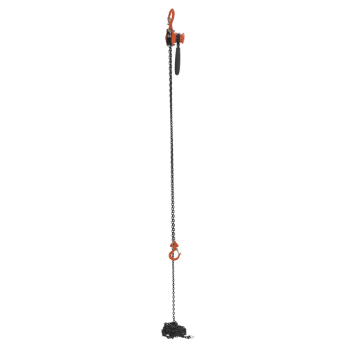 Mini Lever Hoist, 15' Lift, 500 lbs. (0.25 tons) Capacity, Steel Chain Nassau Supply